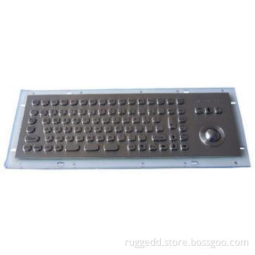 Mini washable IP65 static industrial trackball keyboard wit